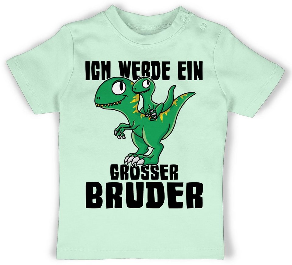 Shirtracer TShirt »Ich werde ein großer Bruder mit Dinos Geschwister Bruder und Schwester Shirtracer TShirt »Ich werde ein großer Bruder mit Dinos Geschwister Bruder und Schwester